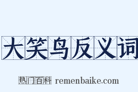 大笑鸟反义词是什么意思的图片
